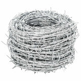 Vidaxl prikkeldraad zilver 100 m warmgedipte gegalvaniseerde staal