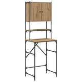 Vidaxl wasmachinekast artisan eiken 68 x 48,5 x 194 cm bewerkt hout