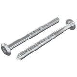Vidaxl meubelschroeven 2 pcs zilver m6 x 85 mm staal