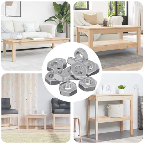 Vidaxl zeshoekige moeren 3600 pcs zilver ijzer