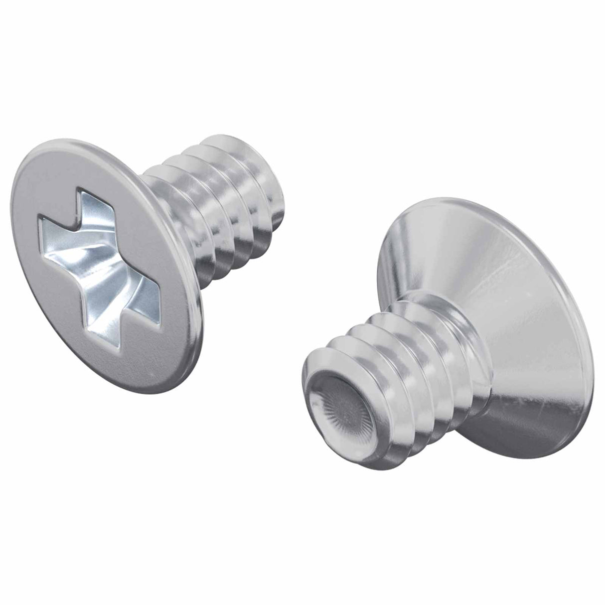 Vidaxl verzonken schroeven 2 pcs zilver m4 x 6 mm staal