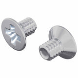 Vidaxl verzonken schroeven 2 pcs zilver m4 x 6 mm staal