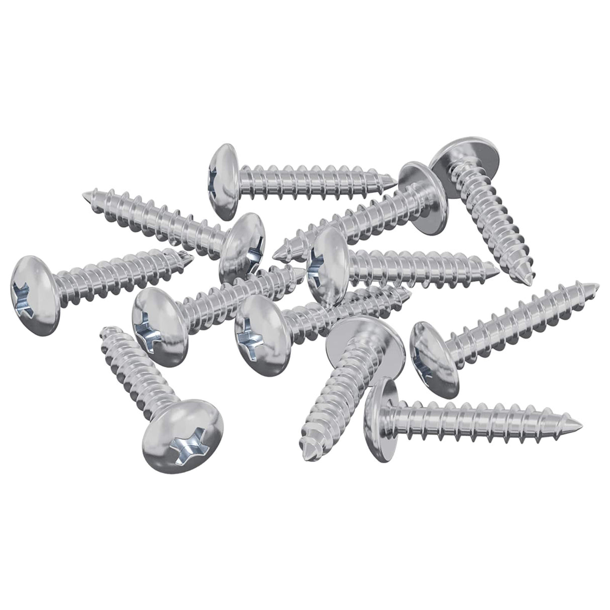 Vidaxl houten schroeven 12 pcs zilver m3,5 x 20 mm staal
