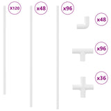 Vidaxl pvc pijp 12 pcs wit 12,2 x 1,8 x 500 mm pp en pe