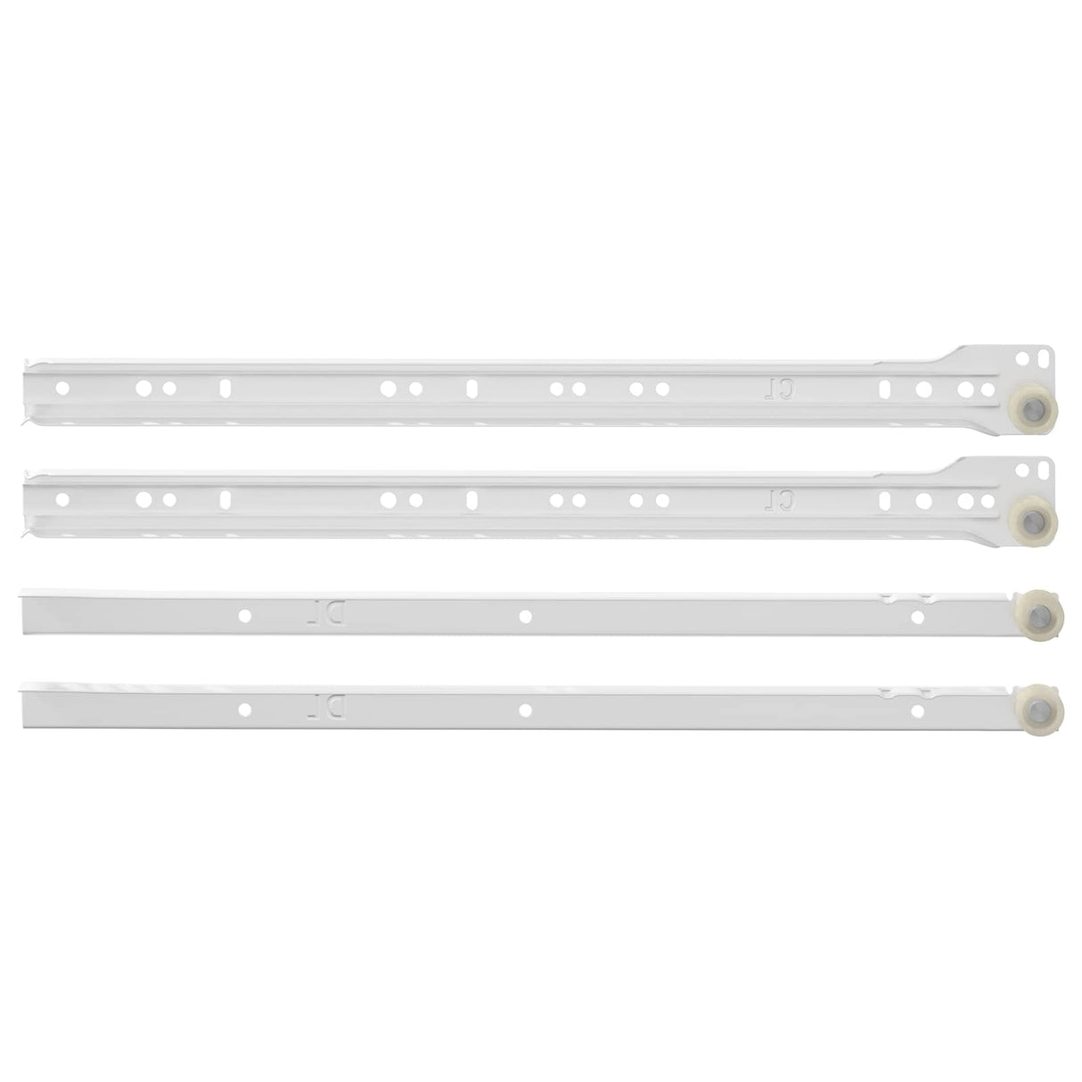 Vidaxl ladegeleider 55 pcs wit staal