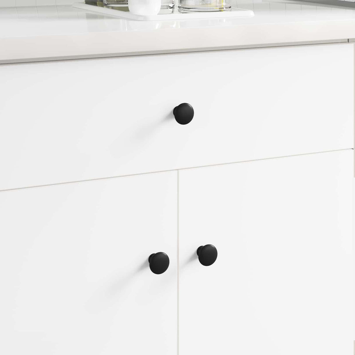 Vidaxl handvat 12 pcs zwart ø30 mm aluminium