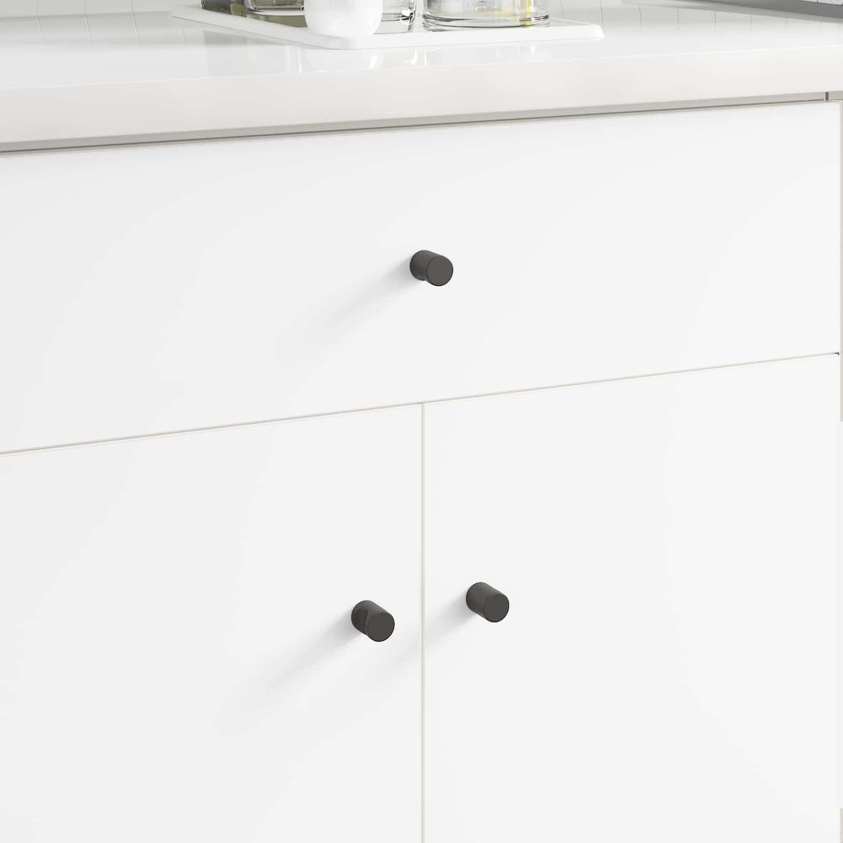 Vidaxl kastknop 12 pcs zwart 18 x 23 mm ijzer