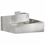 Vidaxl tuin bloempot zilver 60 x 60 x 50 cm roestvrij staal