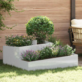 Vidaxl tuin bloempot zilver 100 x 100 x 50 cm gegalvaniseerd staal