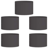 Vidaxl plantenring 5 pcs zwart 30 x 30 x 20 cm koudgewalst staal