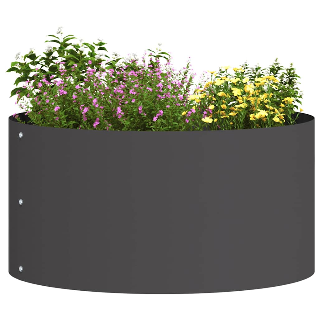 Vidaxl plantenring zwart 40 x 40 x 20 cm koudgewalst staal