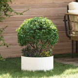 Vidaxl plantenring wit 40 x 40 x 20 cm koudgewalst staal