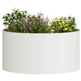 Vidaxl plantenring wit 40 x 40 x 20 cm koudgewalst staal