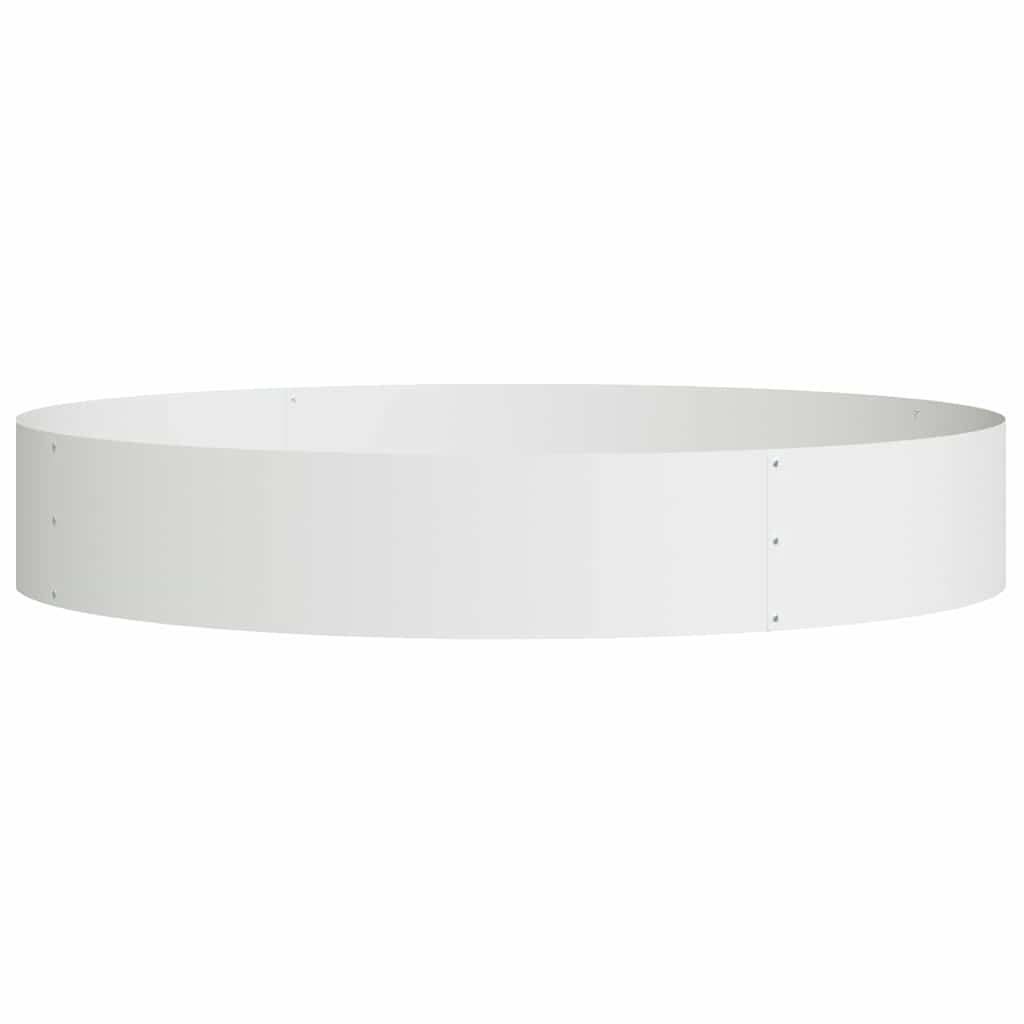 Vidaxl plantenring wit 120 x 120 x 20 cm koudgewalst staal