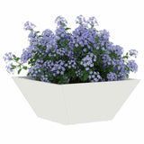 Vidaxl tuin bloempot wit 35 x 35 x 15 cm koudgewalst staal