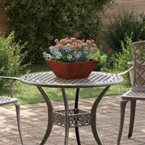Vidaxl tuin bloempot roestig 35 x 35 x 15 cm cortenstaal