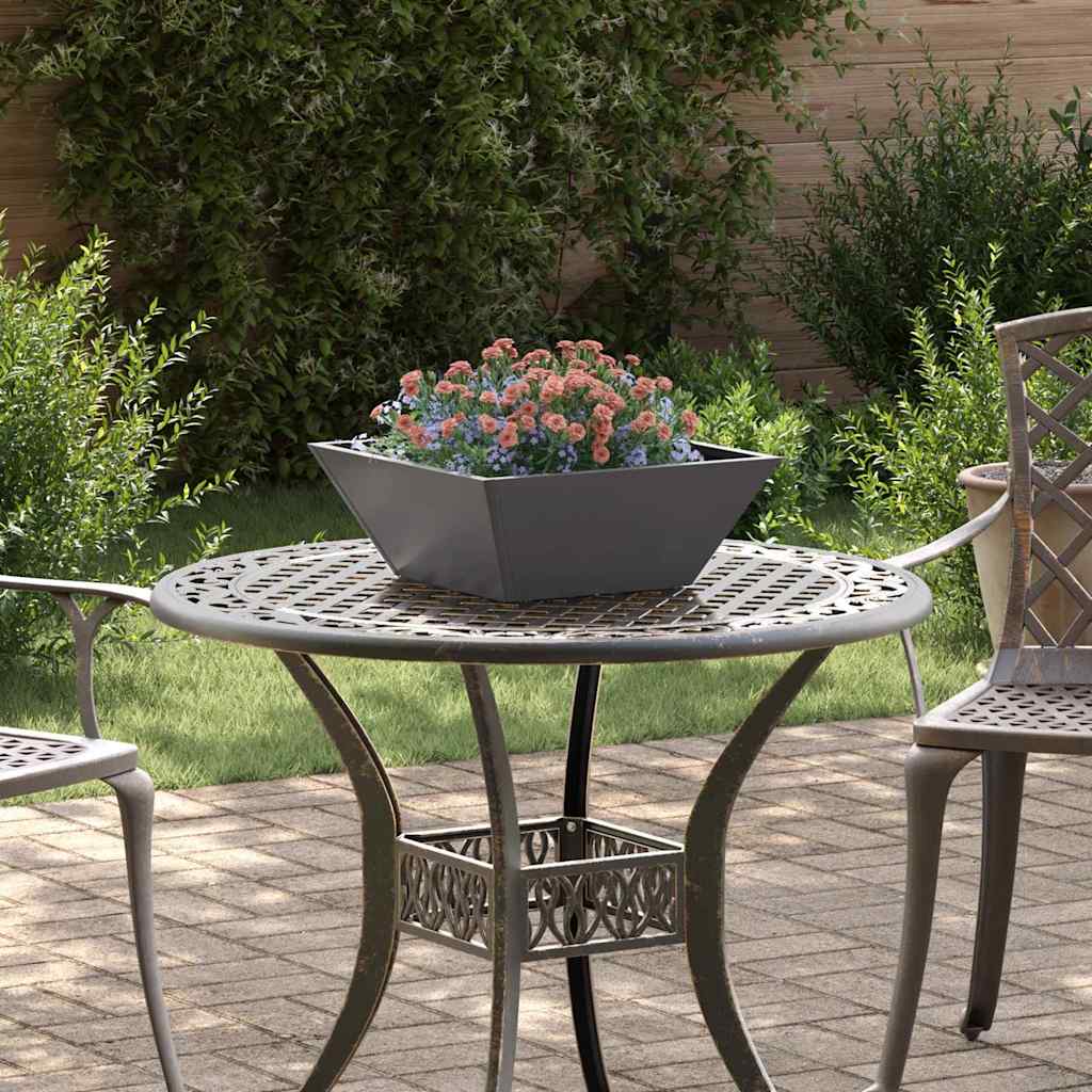 Vidaxl tuin bloempot 5 pcs zwart 40 x 40 x 15 cm koudgewalst staal