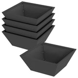 Vidaxl tuin bloempot 5 pcs zwart 40 x 40 x 15 cm koudgewalst staal