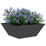 Vidaxl tuin bloempot 5 pcs zwart 40 x 40 x 15 cm koudgewalst staal