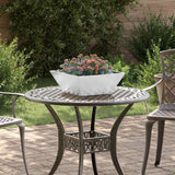 Vidaxl tuin bloempot 5 pcs zilver 40 x 40 x 15 cm gegalvaniseerd staal