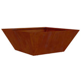 Vidaxl tuin bloempot 5 pcs roestig 40 x 40 x 15 cm cortenstaal