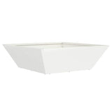 Vidaxl tuin bloempot wit 50 x 50 x 15 cm koudgewalst staal