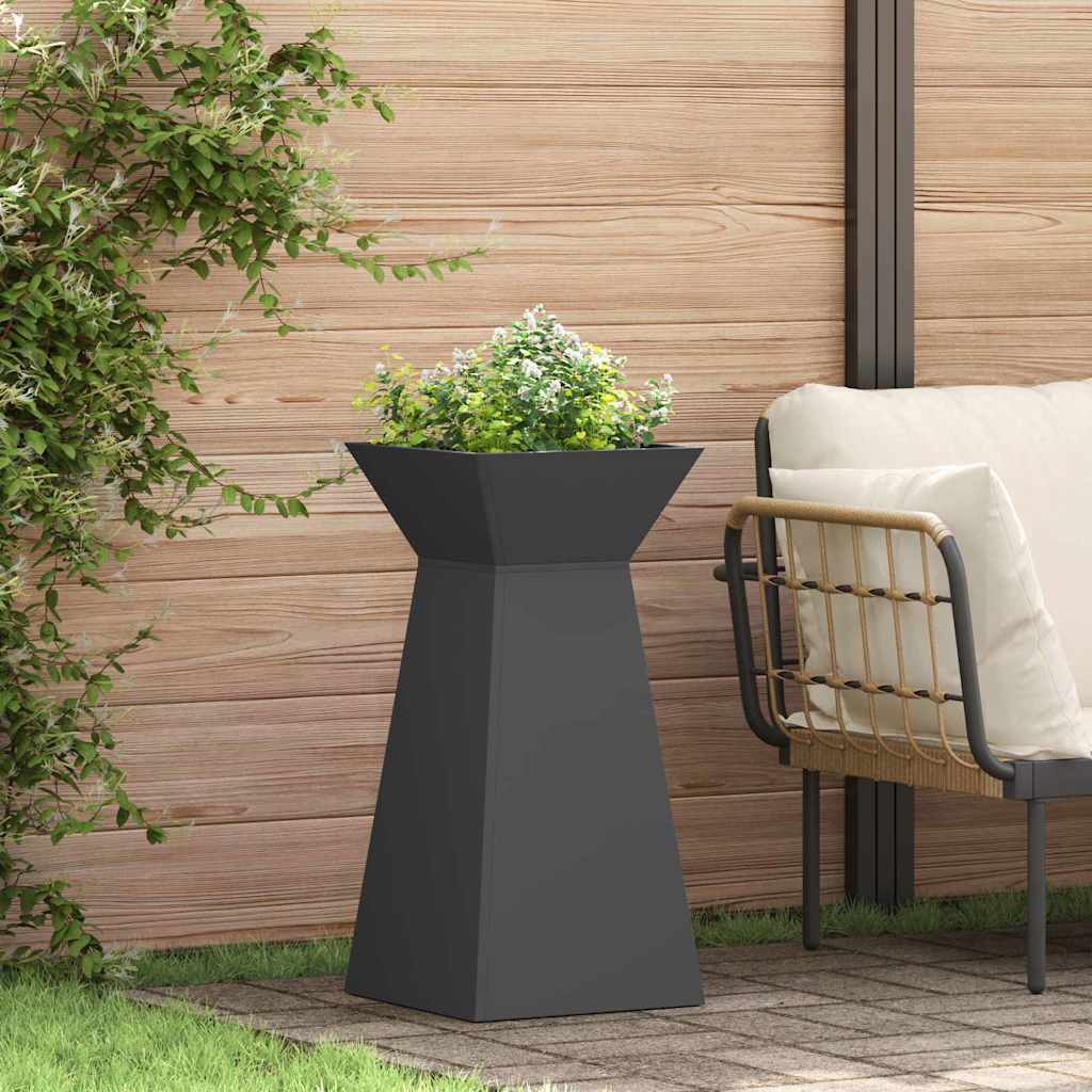 Vidaxl pilaar plantenbak 2 pcs zwart 35 x 35 x 73 cm
