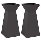 Vidaxl pilaar plantenbak 2 pcs zwart 35 x 35 x 73 cm