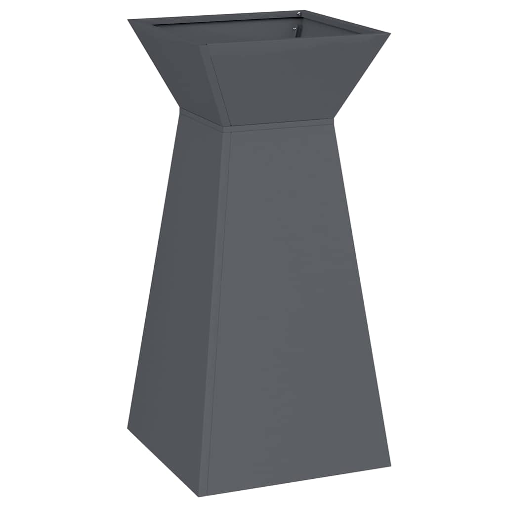 Vidaxl pilaar plantenbak antraciet 35 x 35 x 73 cm