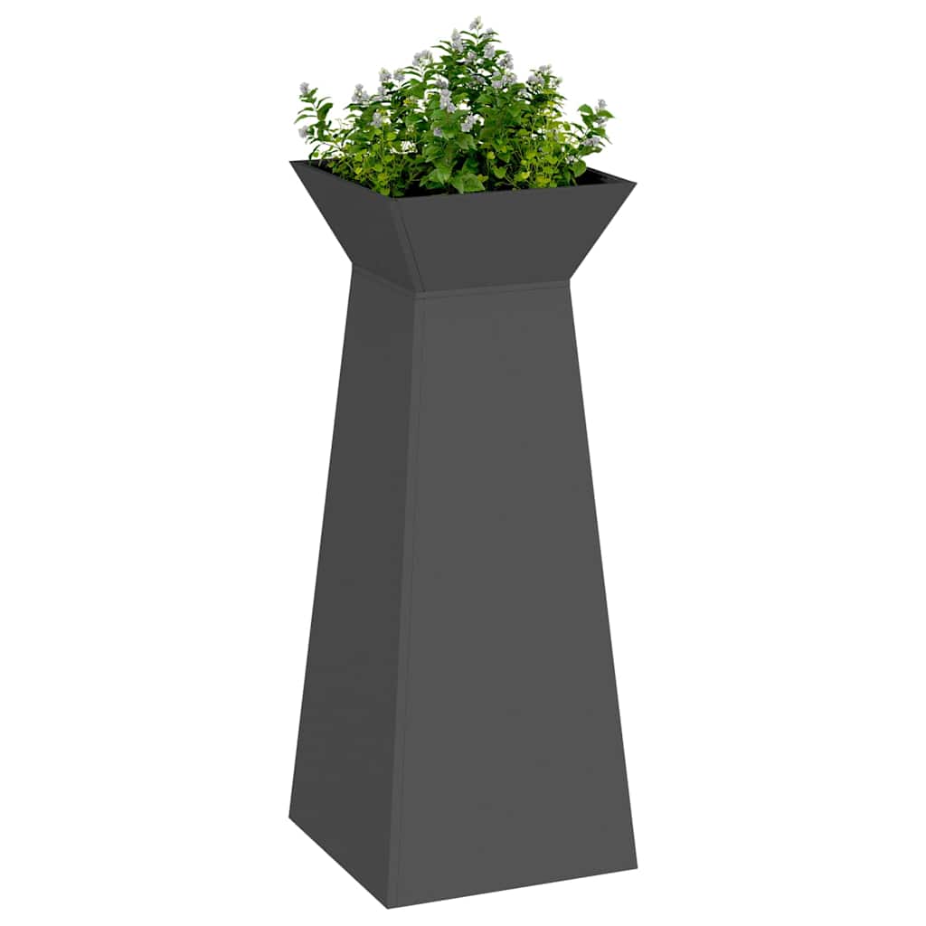 Vidaxl pilaar plantenbak zwart 40 x 40 x 100 cm