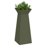 Vidaxl pilaar plantenbak olijfgroen 40 x 40 x 100 cm