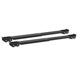Vidaxl wasmachinebasis 2 pcs zwart 72 x 5 x 4,5 cm roestvrij staal