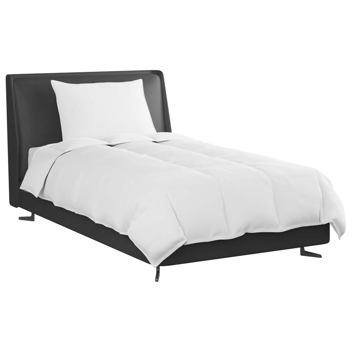 Vidaxl winter dekbed met kussen 2 pcs wit donsveertjes