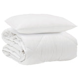 Vidaxl het duvet voor elk seizoen met kussen 2 pcs wit microvezel
