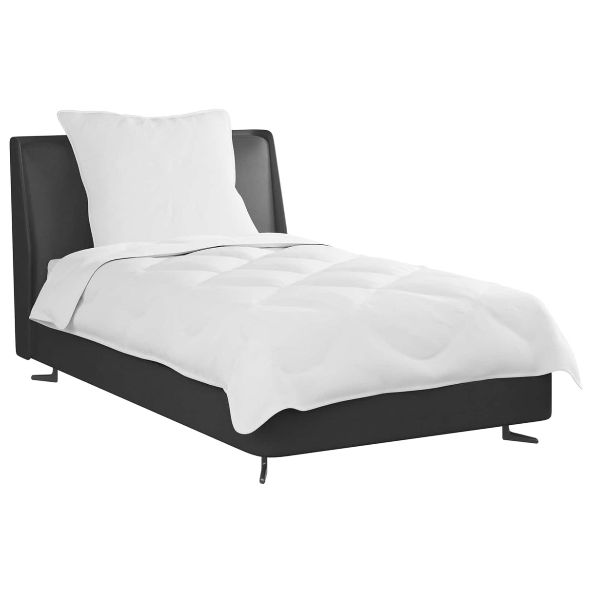 Vidaxl dekbed met kussen 2 pcs wit microvezel