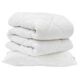 Vidaxl dekbed set met kussen 2 pcs wit microvezel