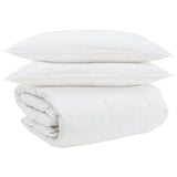 Vidaxl dekbed set met kussen 3 pcs wit donsveertjes