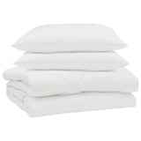 Vidaxl zomer dekbed met kussen 3 pcs wit microfibre