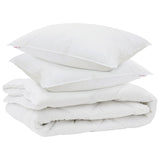 Vidaxl all-season dekbed met kussen 3 pcs wit microvezel