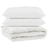 Vidaxl dekbed met kussen 3 pcs wit microvezel