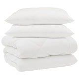Vidaxl winter dekbed met kussen 3 pcs wit microvezel