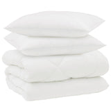Vidaxl winter dekbed met kussen 3 pcs wit microvezel