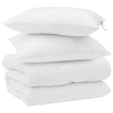 Vidaxl winter dekbed met kussen 3 pcs wit microvezel