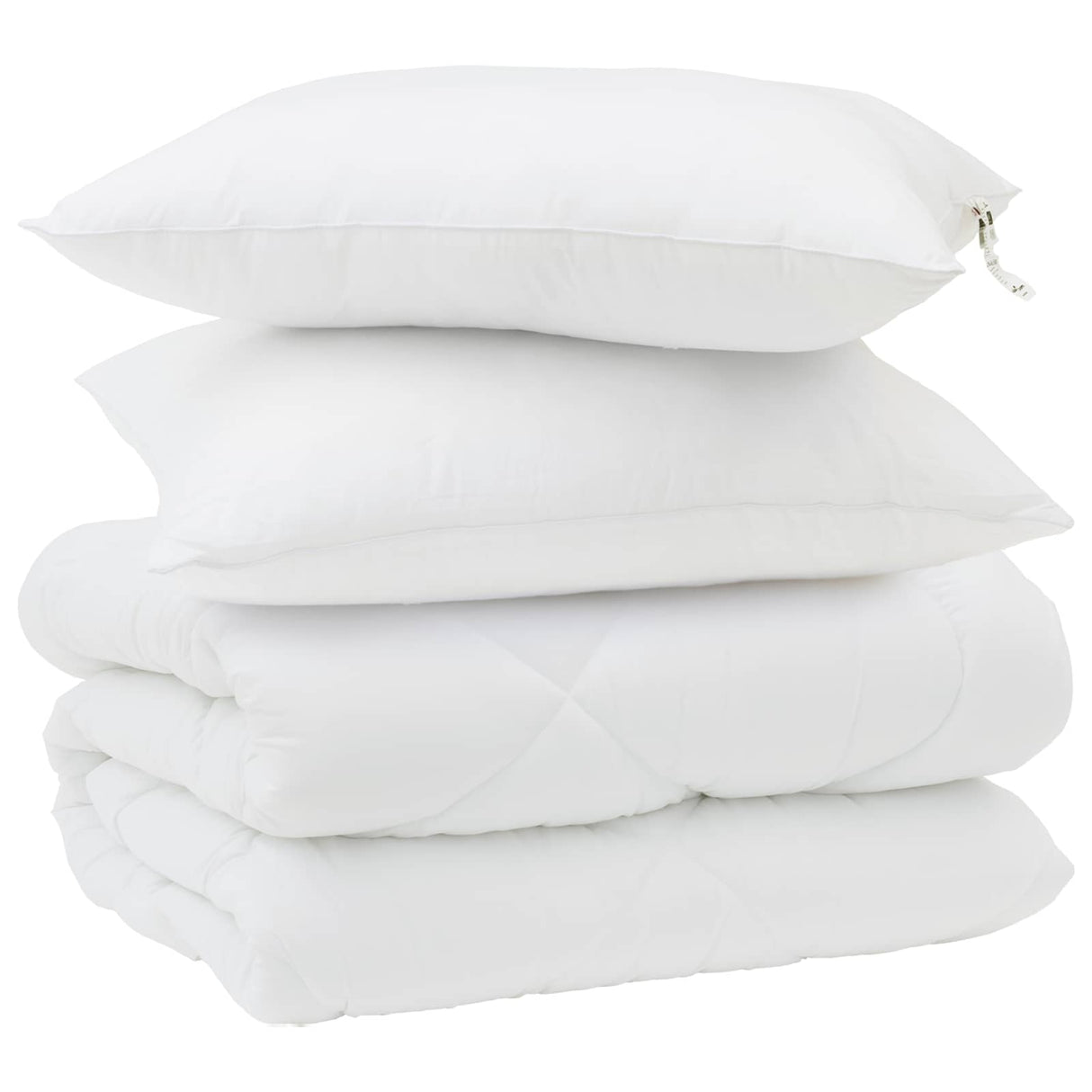 Vidaxl winter dekbed met kussen 3 pcs wit microvezel