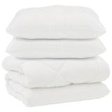 Vidaxl dekbed met kussens 3 pcs wit microfiber en dons feather