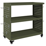 Vidaxl gereedschapswagen olijf groen 75 x 35 x 73 cm koudgewalst staal