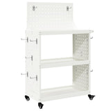 Vidaxl gereedschapswagen wit 65 x 35 x 111 cm koudgewalst staal