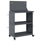 Vidaxl gereedschapswagen antraciet 65 x 35 x 111 cm koudgewalst staal