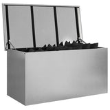 Vidaxl buitenopslagdoos zilver 100 x 50,5 x 50 cm staal
