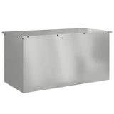 Vidaxl buitenopslagdoos zilver 100 x 50,5 x 50 cm staal